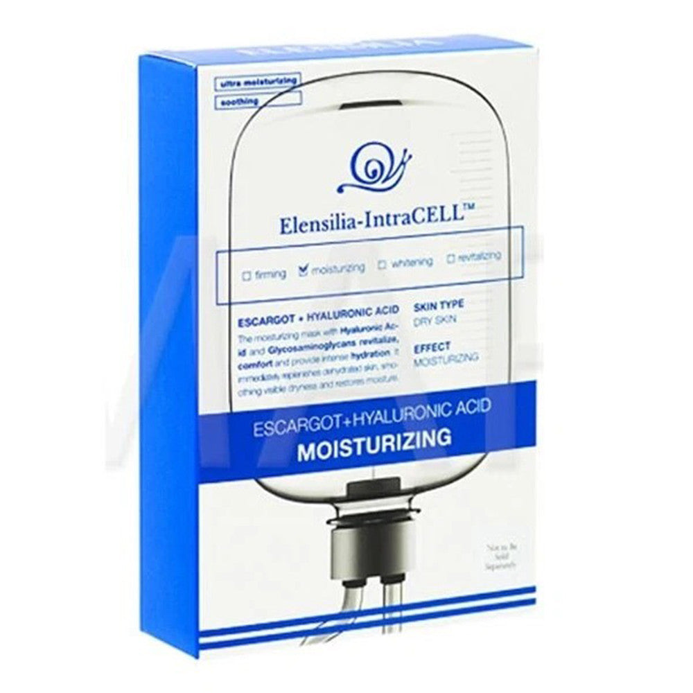 Elensilia IntraCELL Escargot Hyaluronic Acid Moisturizing Mask for Dry Skin 1Box of 10 Sheets